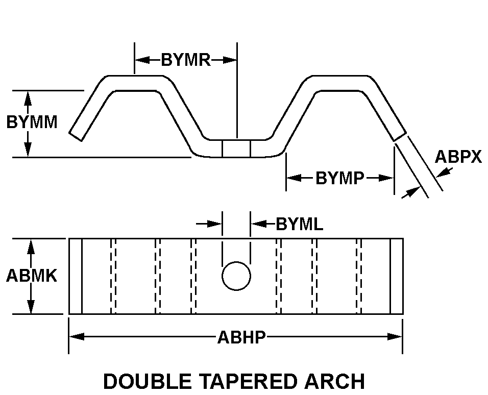 DOUBLE TAPERED ARCH style nsn 5340-01-101-0978