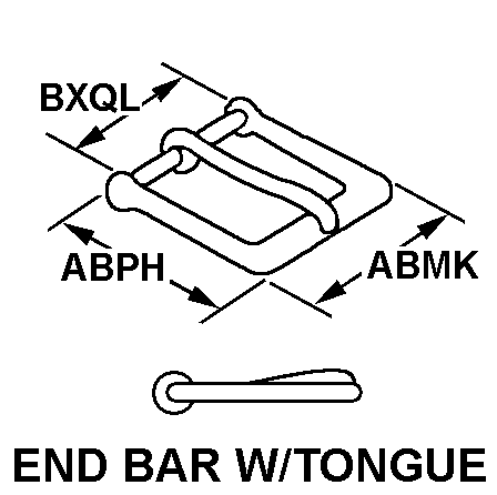 END BAR WITH TONGUE style nsn 8465-01-548-0451