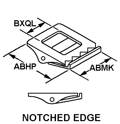 NOTCHED EDGE style nsn 5340-01-039-8074