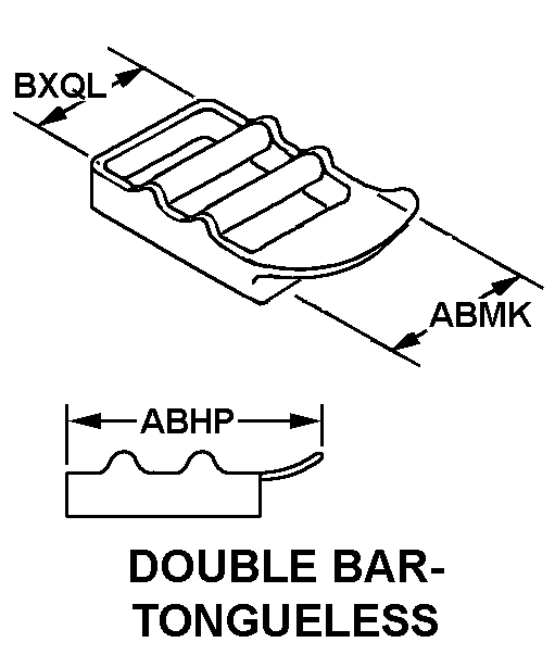 DOUBLE BAR-TONGUELESS style nsn 5340-00-290-0837