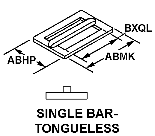 SINGLE BAR-TONGUELESS style nsn 5340-00-168-6583