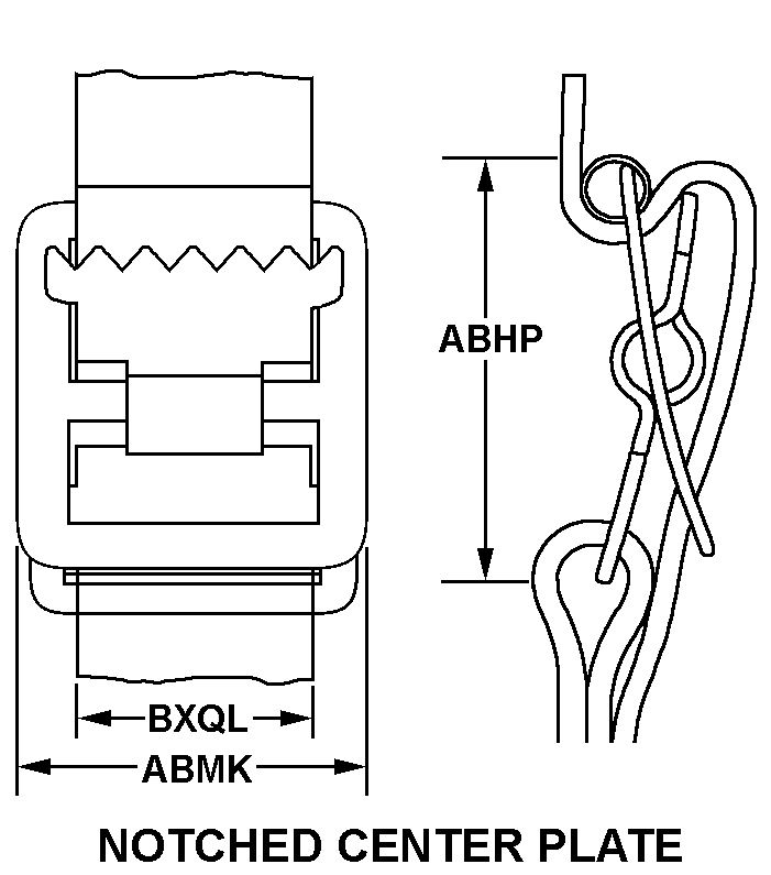 NOTCHED CENTER PLATE style nsn 5340-01-084-2190