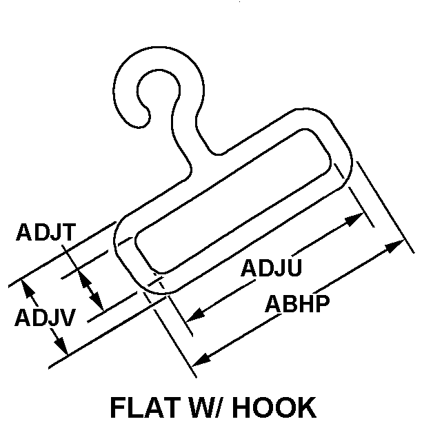 FLAT W/HOOK style nsn 5975-01-613-0705