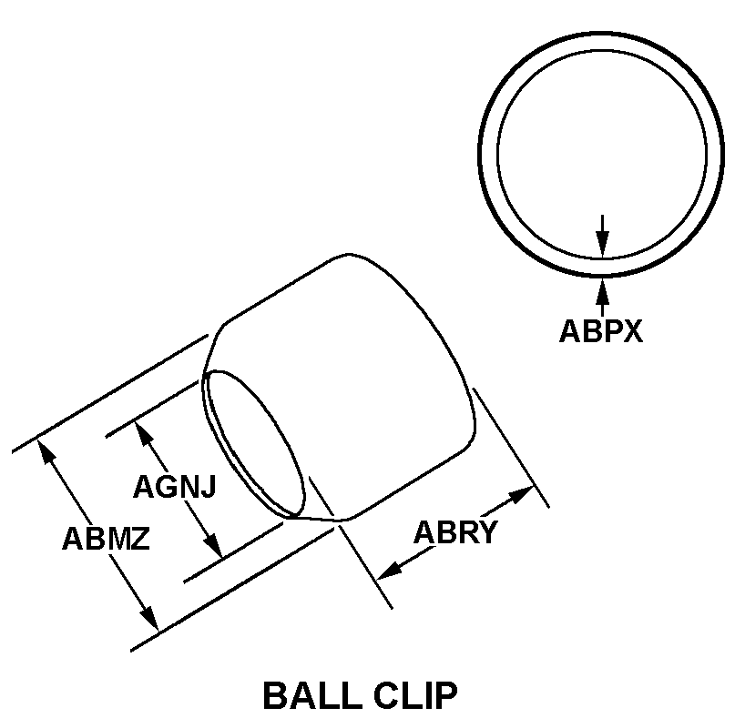BALL CLIP style nsn 5340-01-181-8225