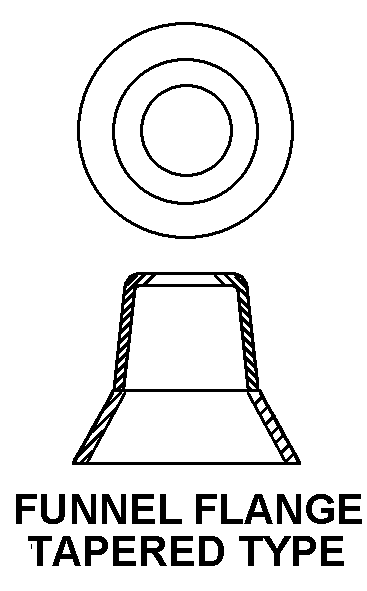 FUNNEL FLANGE TAPERED TYPE style nsn 5340-00-938-8107