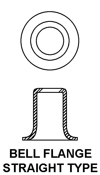 BELL FLANGE STRAIGHT TYPE style nsn 5340-00-185-1722