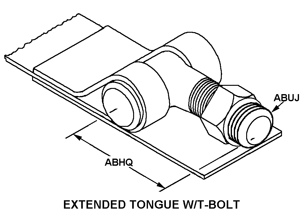 EXTENDED TONGUE W/T-BOLT style nsn 5340-01-413-7344