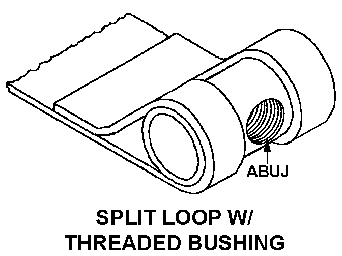 SPLIT LOOP WITH THREADED BUSHING style nsn 5340-00-586-5908