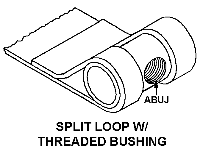 SPLIT LOOP WITH THREADED BUSHING style nsn 5340-00-376-6424