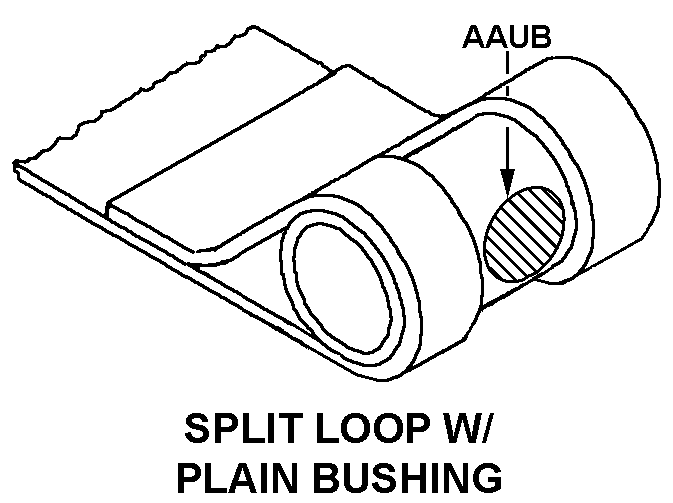 SPLIT LOOP WITH PLAIN BUSHING style nsn 5340-00-672-7448