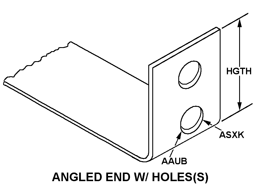 ANGLED END WITH HOLE (S) style nsn 5340-01-583-5579