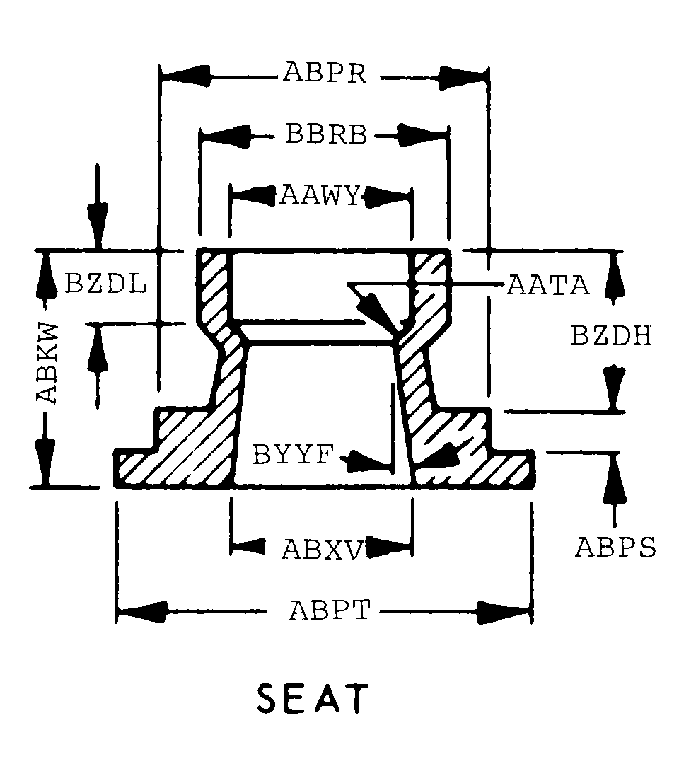 SEAT style nsn 5340-01-205-7776