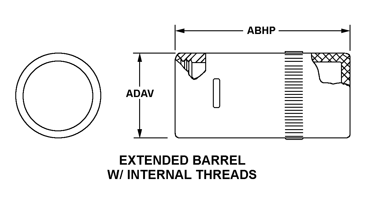 EXTENDED BARREL W/INTERNAL THREADS style nsn 5935-01-515-6113