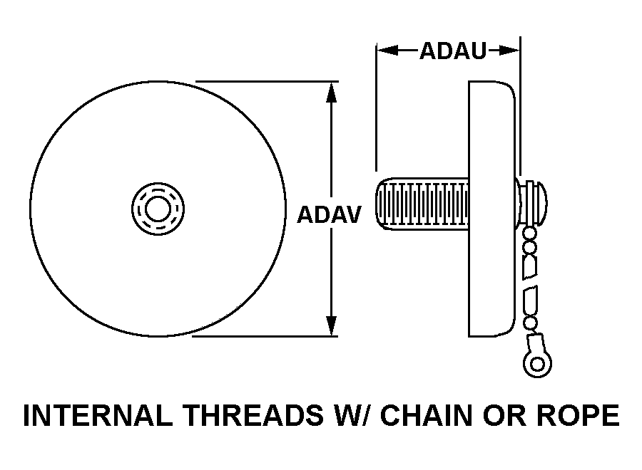 INTERNAL THREADS W/CHAIN OR ROPE style nsn 5935-01-014-4917