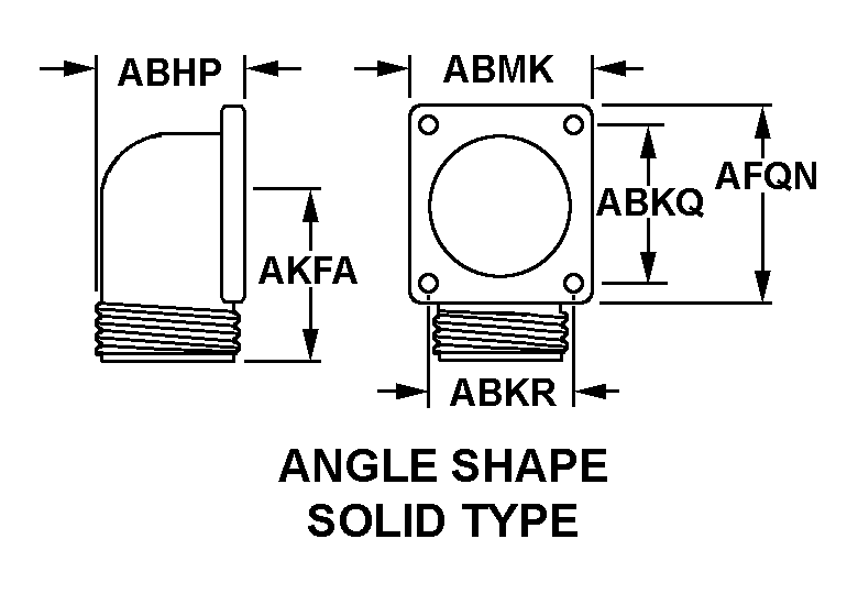 ANGLE SHAPE SOLID TYPE style nsn 5935-01-577-2510