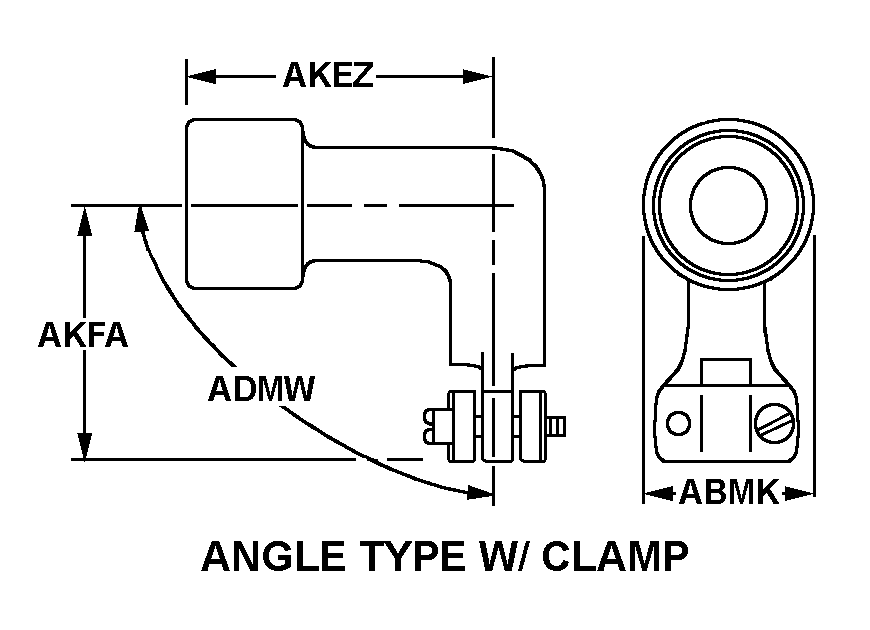 ANGLE TYPE W/CLAMP style nsn 5935-01-407-6803