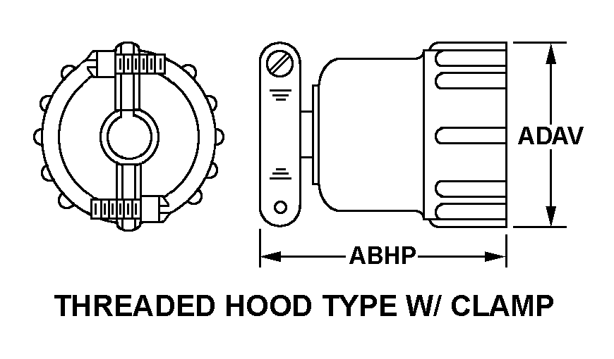 THREADED HOOD TYPE W/CLAMP style nsn 5935-01-071-0649