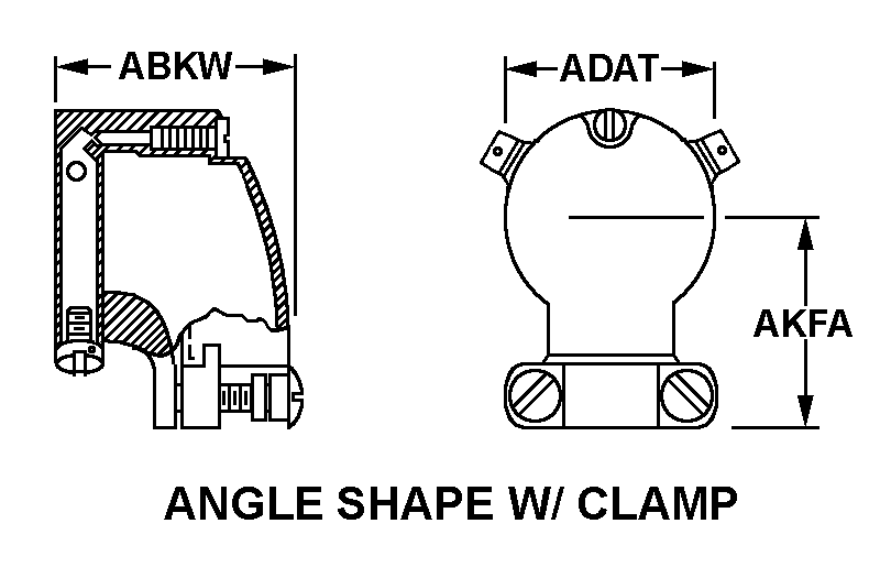 ANGLE SHAPE W/CLAMP style nsn 5935-00-497-0645