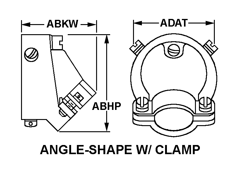 ANGLE SHAPE W/CLAMP style nsn 5935-01-590-1079