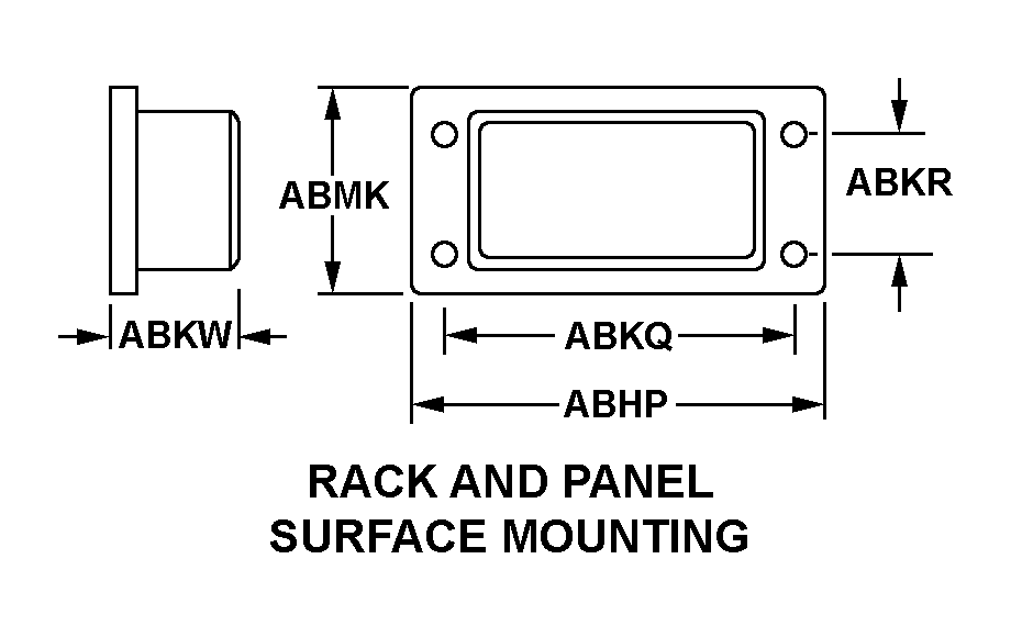 RACK AND PANEL SURFACE MOUNTING style nsn 5935-01-467-3091