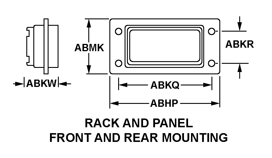 RACK AND PANEL FRONT AND REAR MOUNTING style nsn 5935-00-490-8258