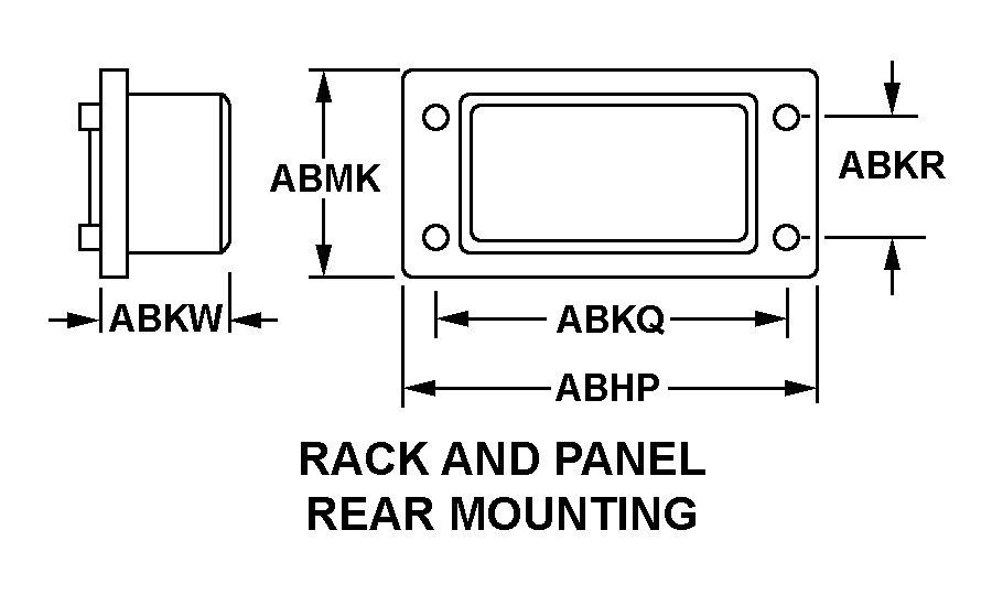 RACK AND PANEL REAR MOUNTING style nsn 5935-00-320-7548