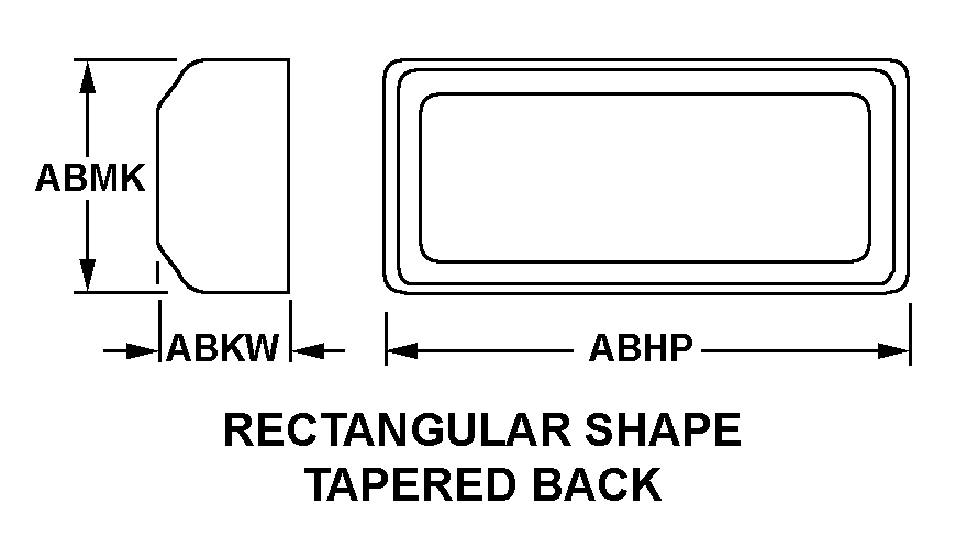 RECTANGULAR SHAPE TAPERED BACK style nsn 5935-01-221-1932