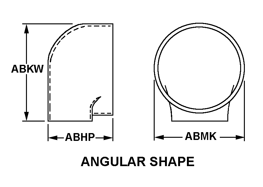 ANGULAR SHAPE style nsn 5935-00-119-3216