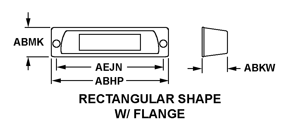 RECTANGULAR SHAPE W/FLANGE style nsn 5935-01-183-1549