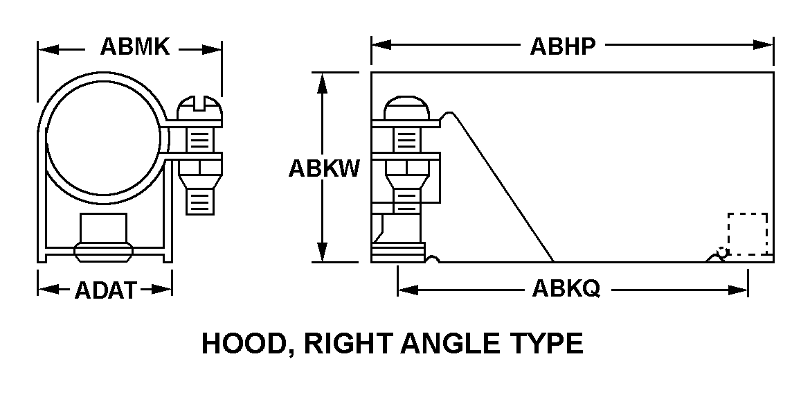 HOOD, RIGHT ANGLE TYPE style nsn 5935-00-955-4360