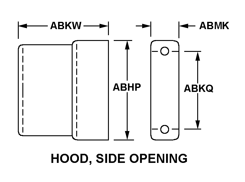 HOOD, SIDE OPENING style nsn 5935-01-477-7520