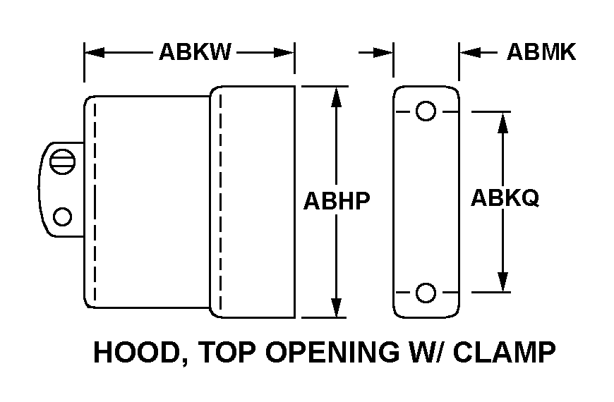 HOOD, TOP OPENING W/CLAMP style nsn 5935-01-012-6382
