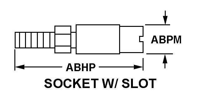 SOCKET W/SLOT style nsn 5935-00-162-8608