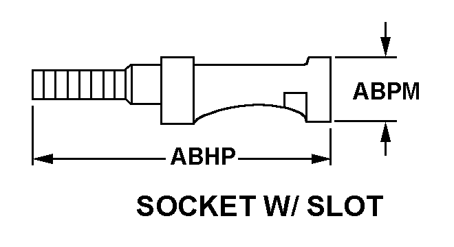SOCKET W/SLOT style nsn 5935-01-090-1445