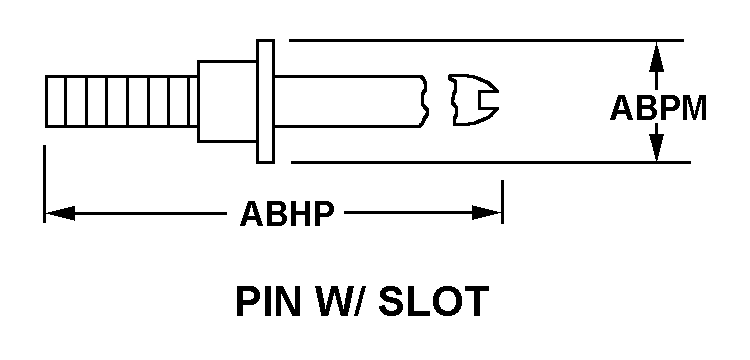 PIN W/SLOT style nsn 5935-01-185-1536