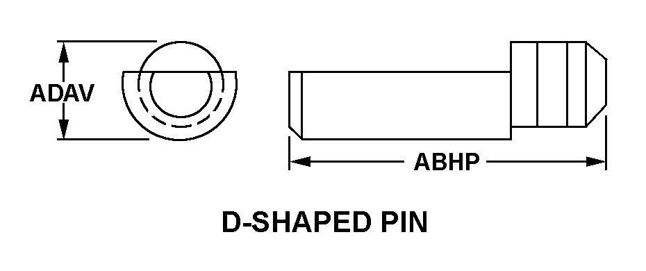 D-SHAPED PIN style nsn 5935-01-315-9031