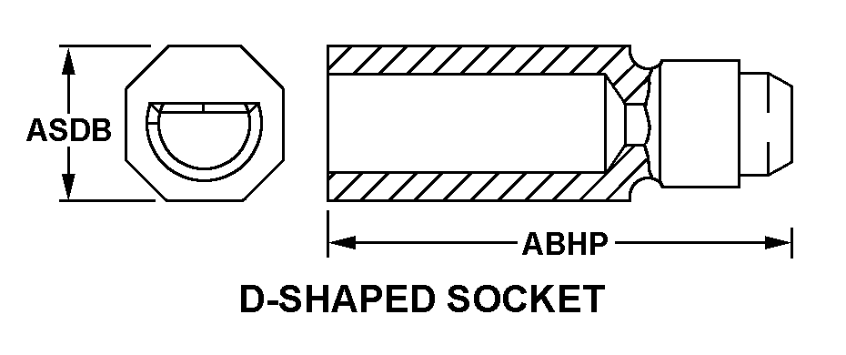 D-SHAPED SOCKET style nsn 5935-01-293-0834
