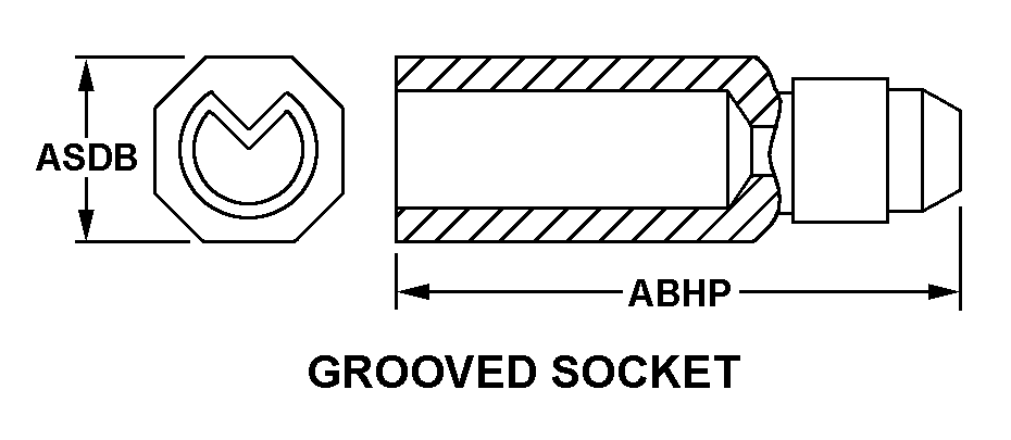 GROOVED SOCKET style nsn 5935-01-186-2421