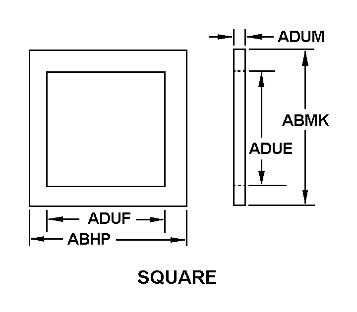 SQUARE style nsn 5340-00-010-8217