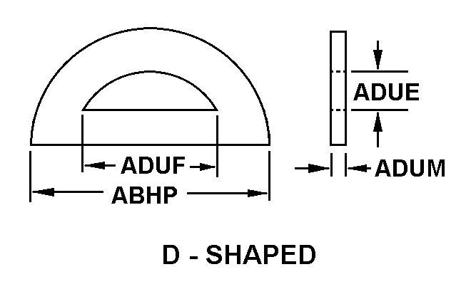 D-SHAPED style nsn 5340-01-136-5042