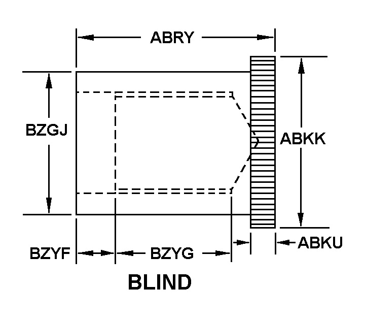 BLIND style nsn 5325-01-100-1810