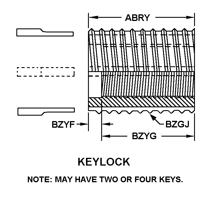 KEYLOCK style nsn 5325-01-158-7897