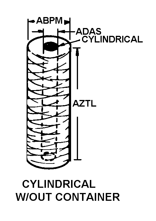 CYLINDRICAL W/OUT CONTAINER style nsn 4730-00-234-2726