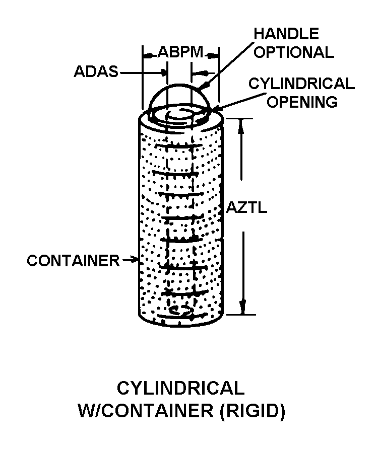 CYLINDRICAL W/ CONTAINER (RIGID) style nsn 1650-01-063-5445