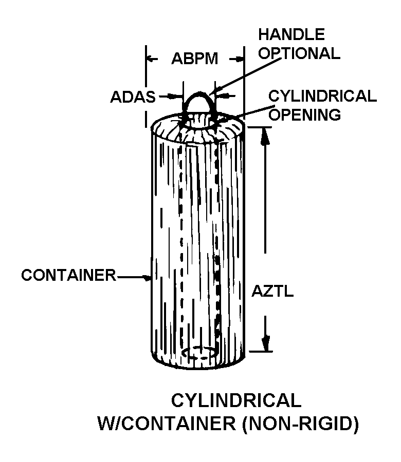 CYLINDRICAL W/ CONTAINER (NON-RIGID) style nsn 4330-01-642-1924