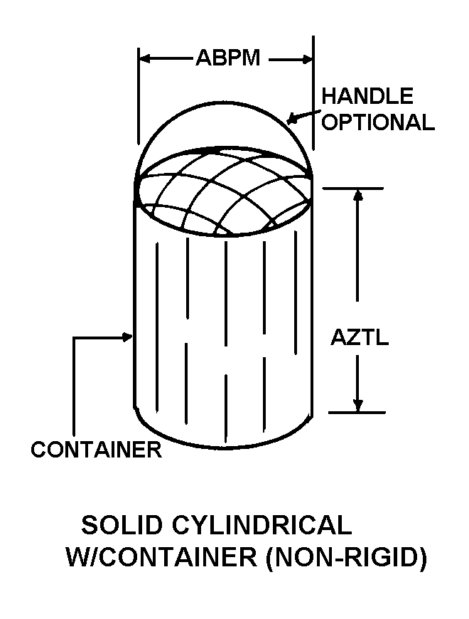 SOLID CYLINDRICAL W/ CONTAINER (NON-RIGID) style nsn 4330-01-393-1023