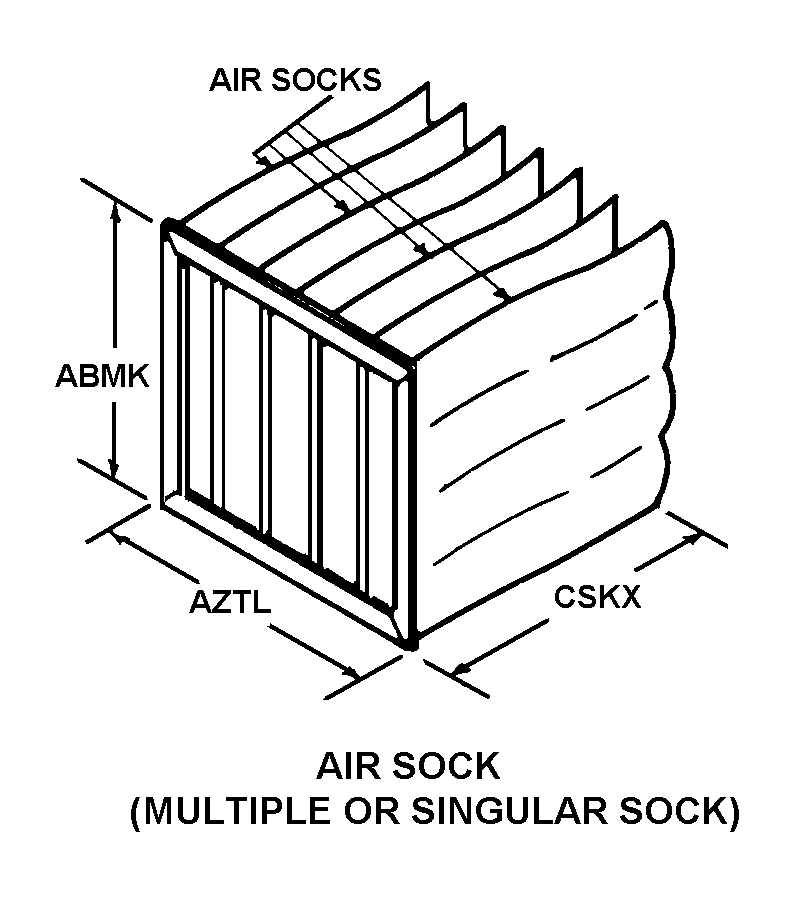 AIR SOCK (MULTIPLE OR SINGULAR SOCK) style nsn 4330-01-423-6901