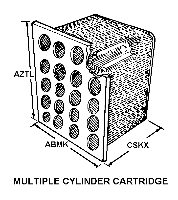 MULTIPLE CYLINDER CARTRIDGE style nsn 4330-01-439-2776