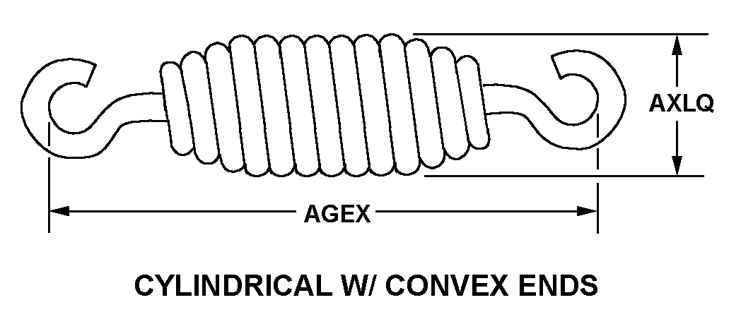 CYLINDRICAL W/ CONVEX ENDS style nsn 5360-01-197-0872