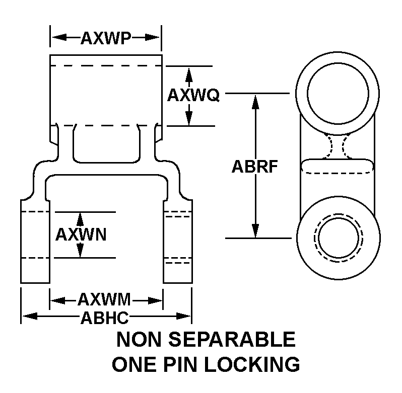 NON SEPARABLE ONE PIN LOCKING style nsn 2510-00-770-5751
